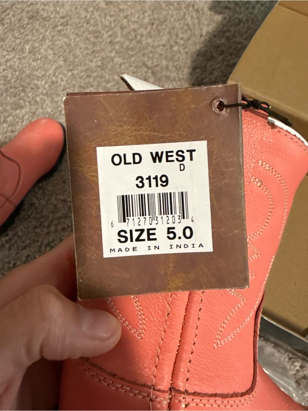 Old West Pink Toddler Western Boot Size 5 - Picture 4 of 6